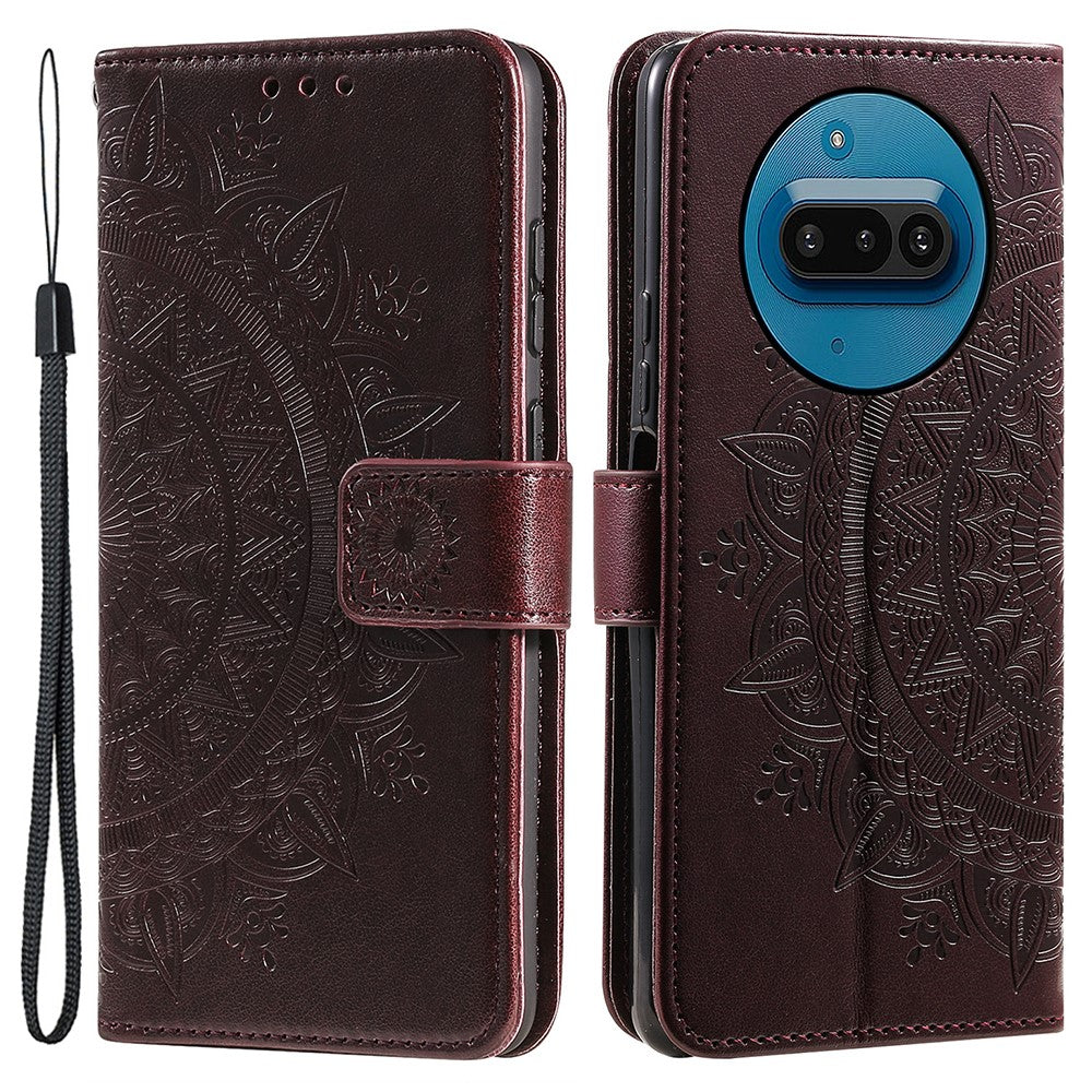 Nothing Phone (3a) Wallet-Handyhülle – Mit Totem-Aufdruck, aus PU-Leder