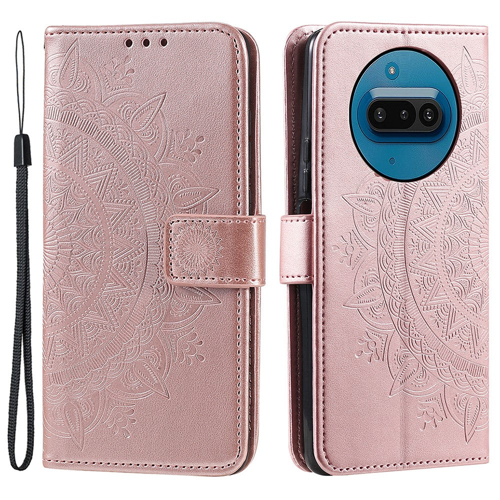 Nothing Phone (3a) Wallet-Handyhülle – Mit Totem-Aufdruck, aus PU-Leder