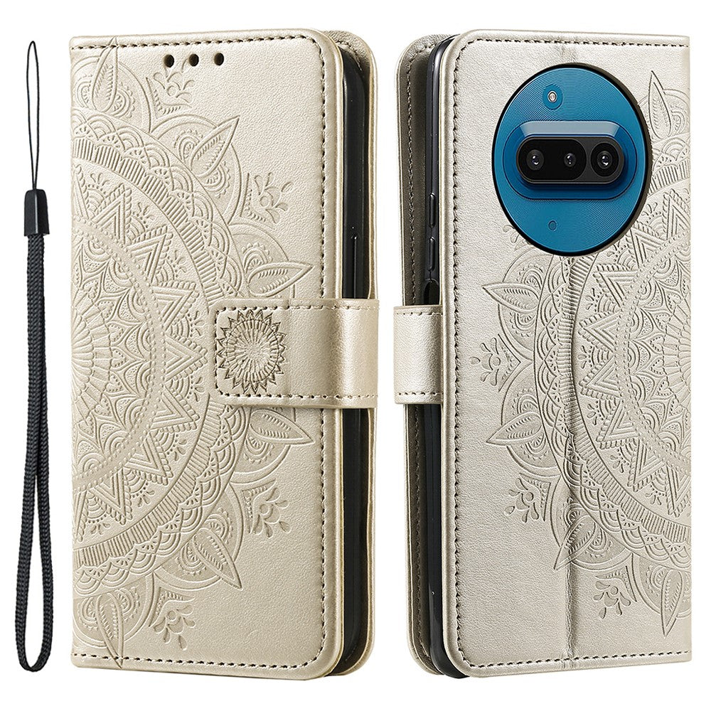 Nothing Phone (3a) Wallet-Handyhülle – Mit Totem-Aufdruck, aus PU-Leder