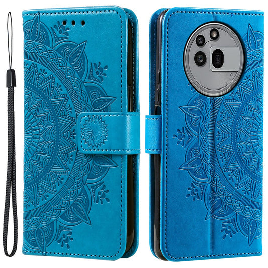 Nothing Phone (3a) Pro Wallet-Handyhülle – Mit Totem-Aufdruck, aus PU-Leder