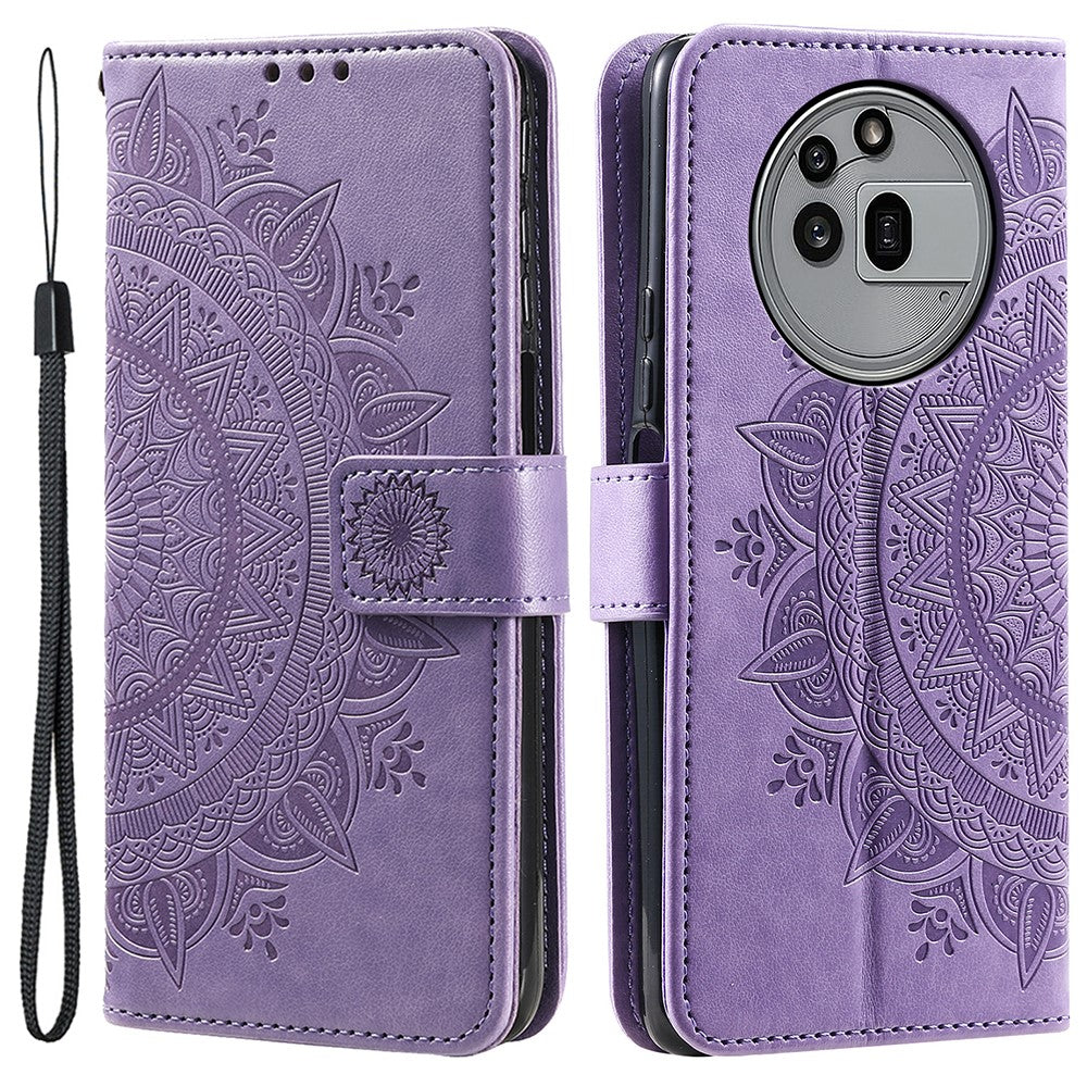 Nothing Phone (3a) Pro Wallet-Handyhülle – Mit Totem-Aufdruck, aus PU-Leder