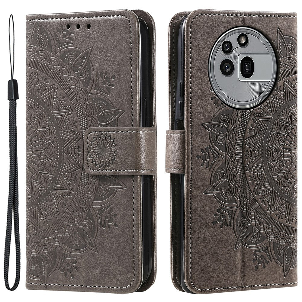 Nothing Phone (3a) Pro Wallet-Handyhülle – Mit Totem-Aufdruck, aus PU-Leder