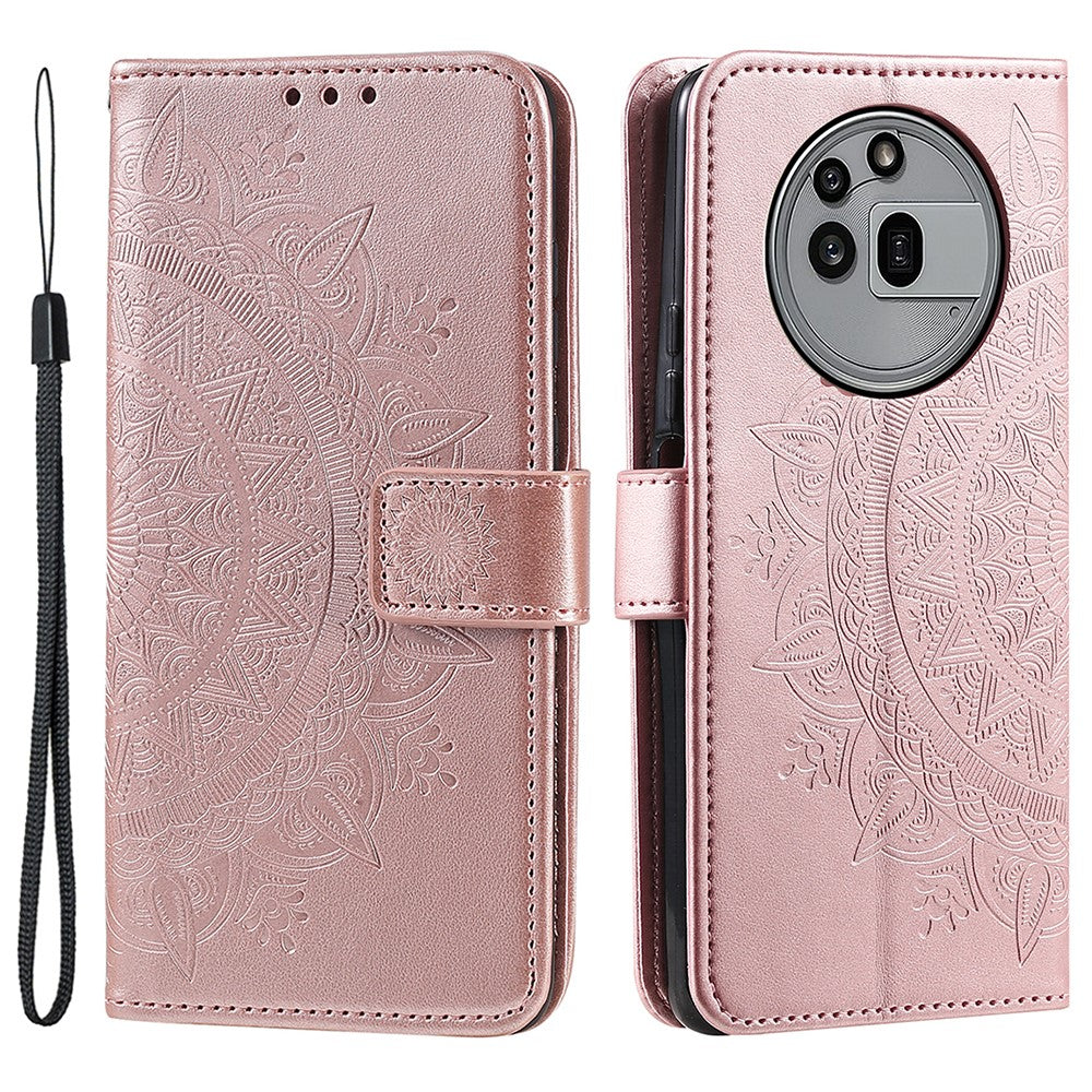 Nothing Phone (3a) Pro Wallet-Handyhülle – Mit Totem-Aufdruck, aus PU-Leder