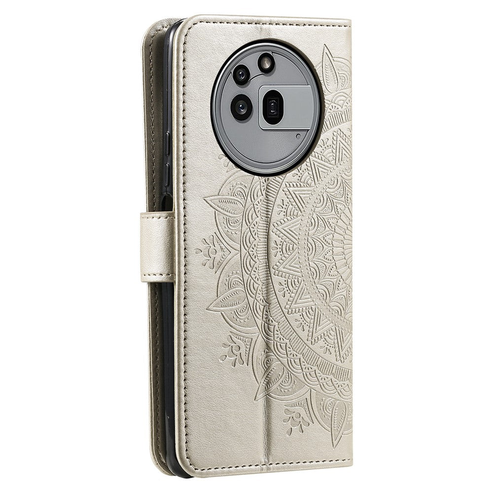 Nothing Phone (3a) Pro Wallet-Handyhülle – Mit Totem-Aufdruck, aus PU-Leder