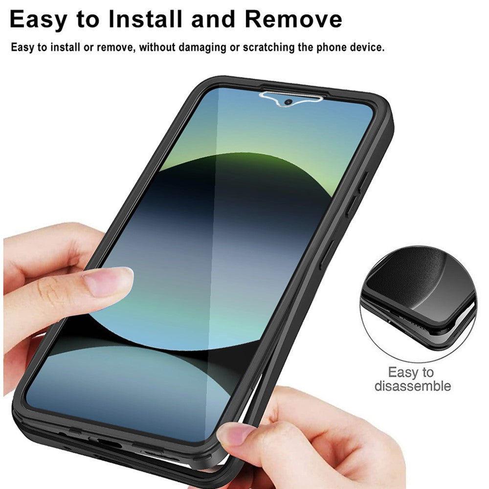 For Xiaomi Redmi Note 14 4G (164.84mm) Case Acrylic + TPU Clear Phone Cover with PET Screen Film