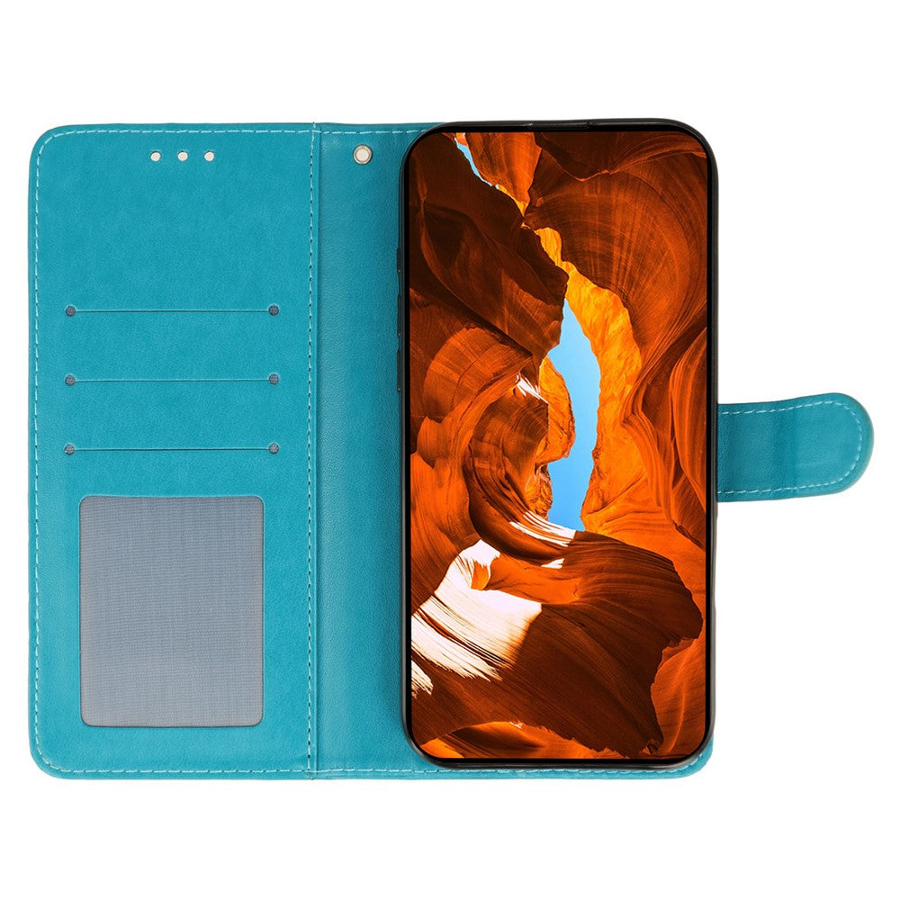 Nothing Phone (3a) Pro Wallet-Handyhülle – Aus PU-Leder mit Rosen- & Schmetterlingsmuster