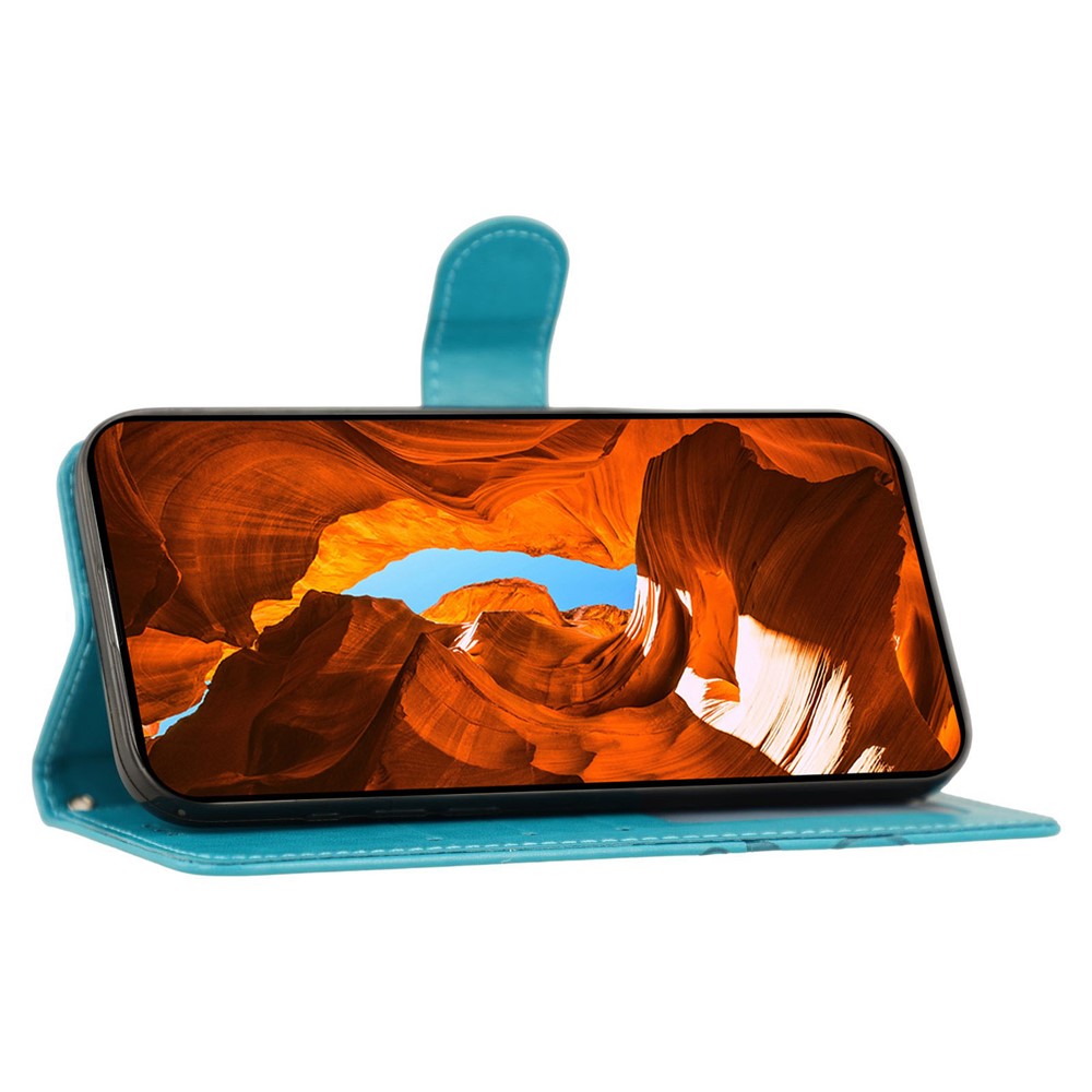 Nothing Phone (3a) Pro Wallet-Handyhülle – Aus PU-Leder mit Rosen- & Schmetterlingsmuster