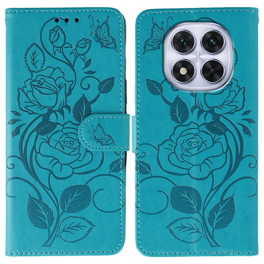 Xiaomi Redmi Note 14 Pro 5G / Xiaomi Redmi Note 14 Pro+ 5G / Xiaomi Redmi Note 14 Pro 4G / Xiaomi Poco X7 5G Wallet-Handyhülle – Phone Case 5G / Note 14 Pro+ 5G / Poco X7 5G Standfunktion Aufdruck Rose Butterfly PU Leder