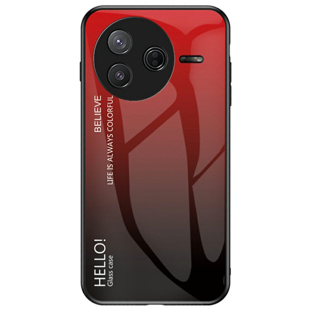 For Xiaomi Poco F7 Pro 5G / Redmi K80 5G Case Anti-Scratch Tempered Glass + PC+TPU Phone Cover