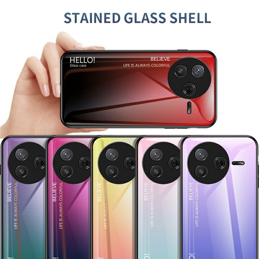For Xiaomi Poco F7 Pro 5G / Redmi K80 5G Case Anti-Scratch Tempered Glass + PC+TPU Phone Cover