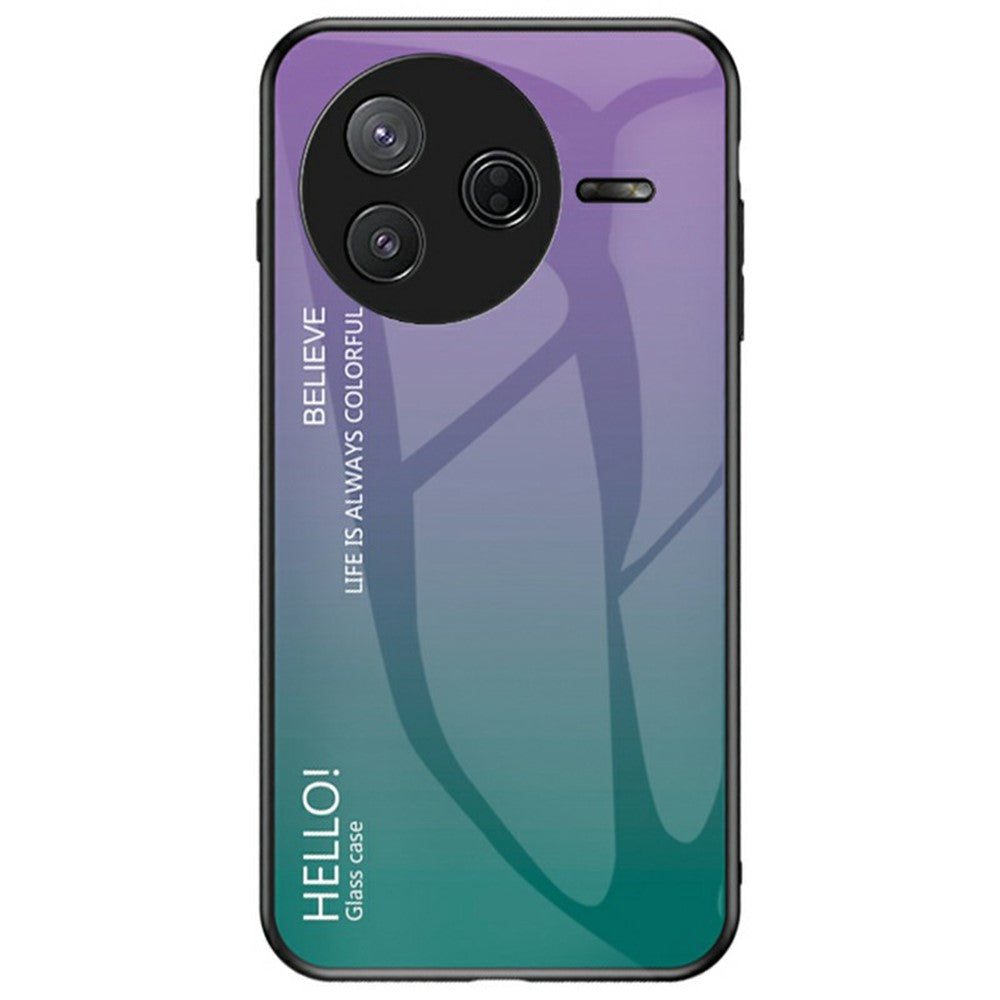 For Xiaomi Poco F7 Pro 5G / Redmi K80 5G Case Anti-Scratch Tempered Glass + PC+TPU Phone Cover