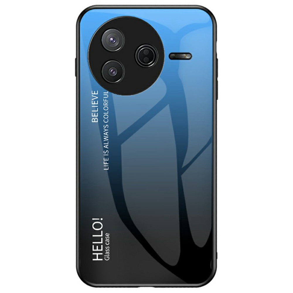 For Xiaomi Poco F7 Pro 5G / Redmi K80 5G Case Anti-Scratch Tempered Glass + PC+TPU Phone Cover