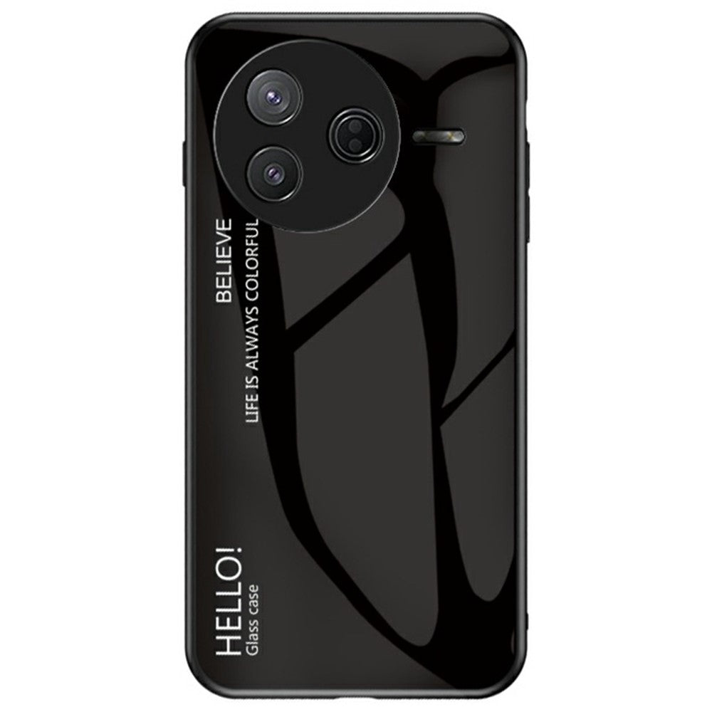 For Xiaomi Poco F7 Pro 5G / Redmi K80 5G Case Anti-Scratch Tempered Glass + PC+TPU Phone Cover