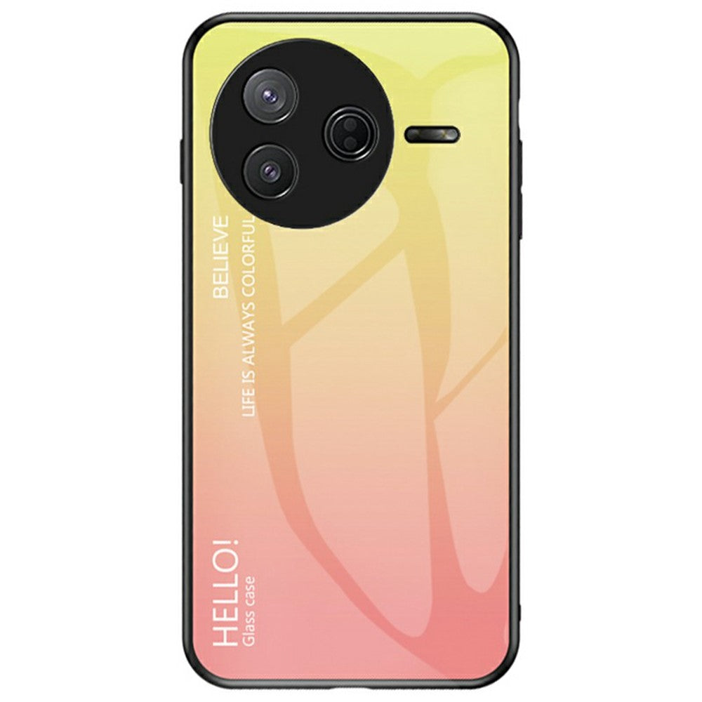 For Xiaomi Poco F7 Pro 5G / Redmi K80 5G Case Anti-Scratch Tempered Glass + PC+TPU Phone Cover