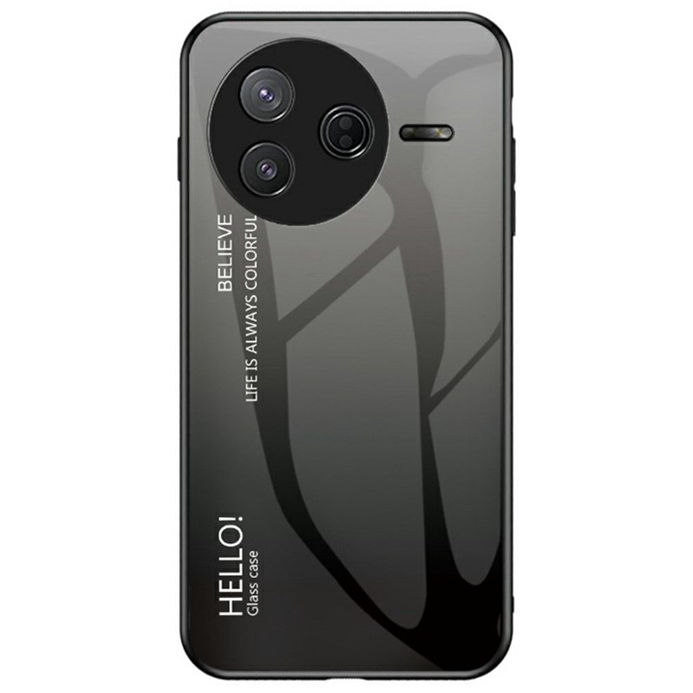 For Xiaomi Poco F7 Pro 5G / Redmi K80 5G Case Anti-Scratch Tempered Glass + PC+TPU Phone Cover