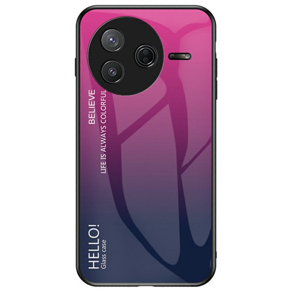 For Xiaomi Poco F7 Pro 5G / Redmi K80 5G Case Anti-Scratch Tempered Glass + PC+TPU Phone Cover