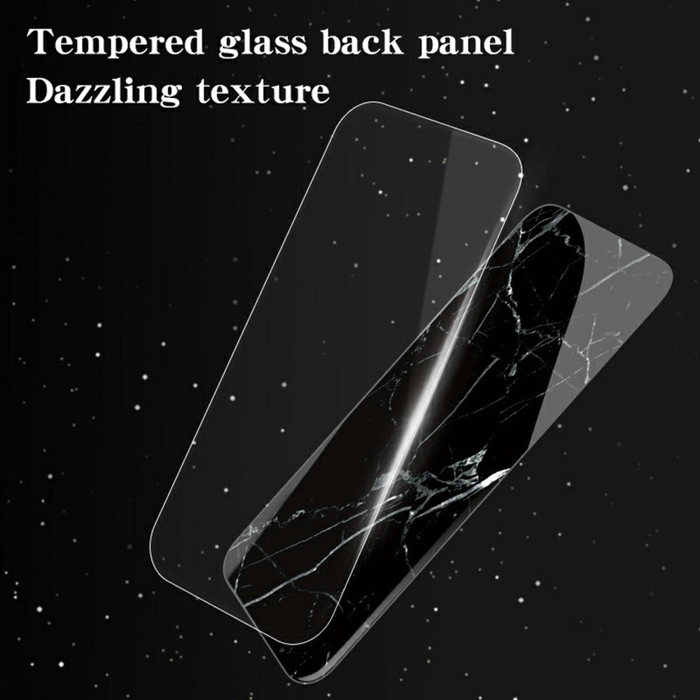 For Xiaomi Poco F7 Pro 5G / Redmi K80 5G Case Marble Pattern Tempered Glass + PC + TPU Protective Phone Cover