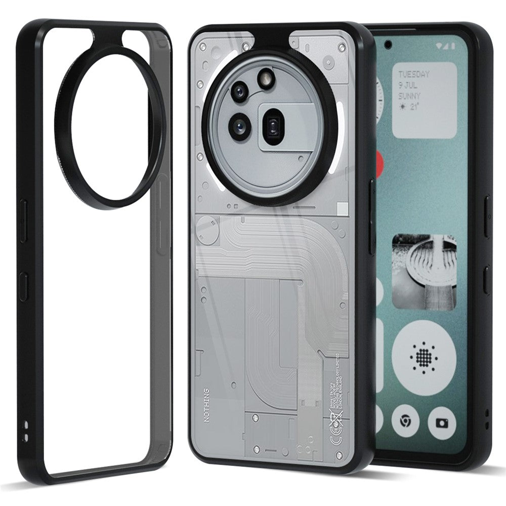 IBMRS For Nothing Phone (3a) Pro Case Soft TPU Frame Hard PC Back Anti-Fall Phone Cover