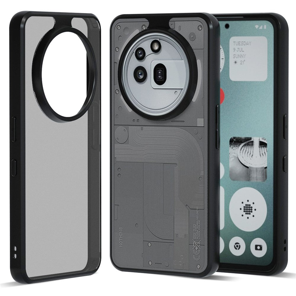 IBMRS For Nothing Phone (3a) Pro Case Soft TPU Frame Hard PC Back Anti-Fall Phone Cover