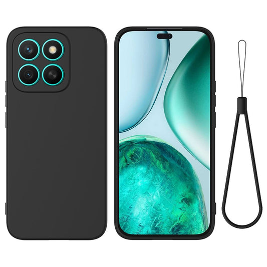 Honor X8c 4G Handyhülle – Flüssige Silikonhülle mit Handschlaufe