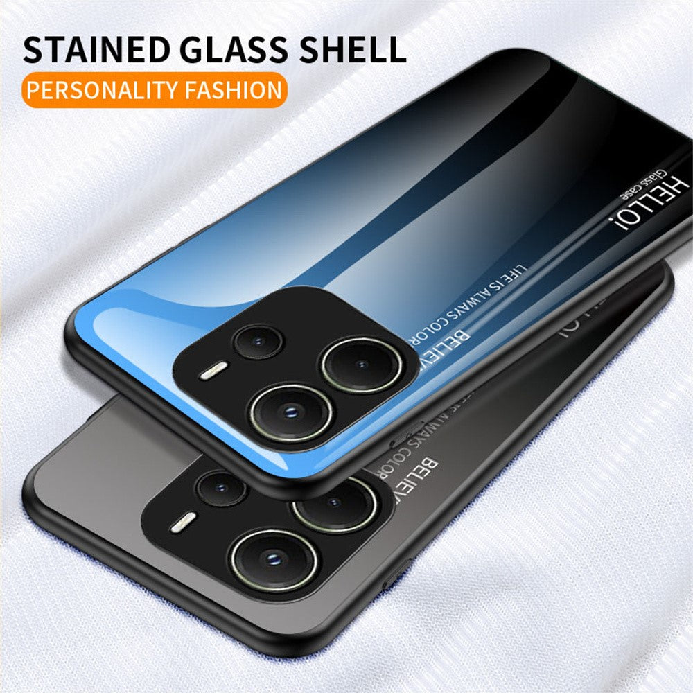 For Xiaomi Redmi Note 14 4G (163.25mm) Case Anti-Scratch Tempered Glass + PC+TPU Phone Cover