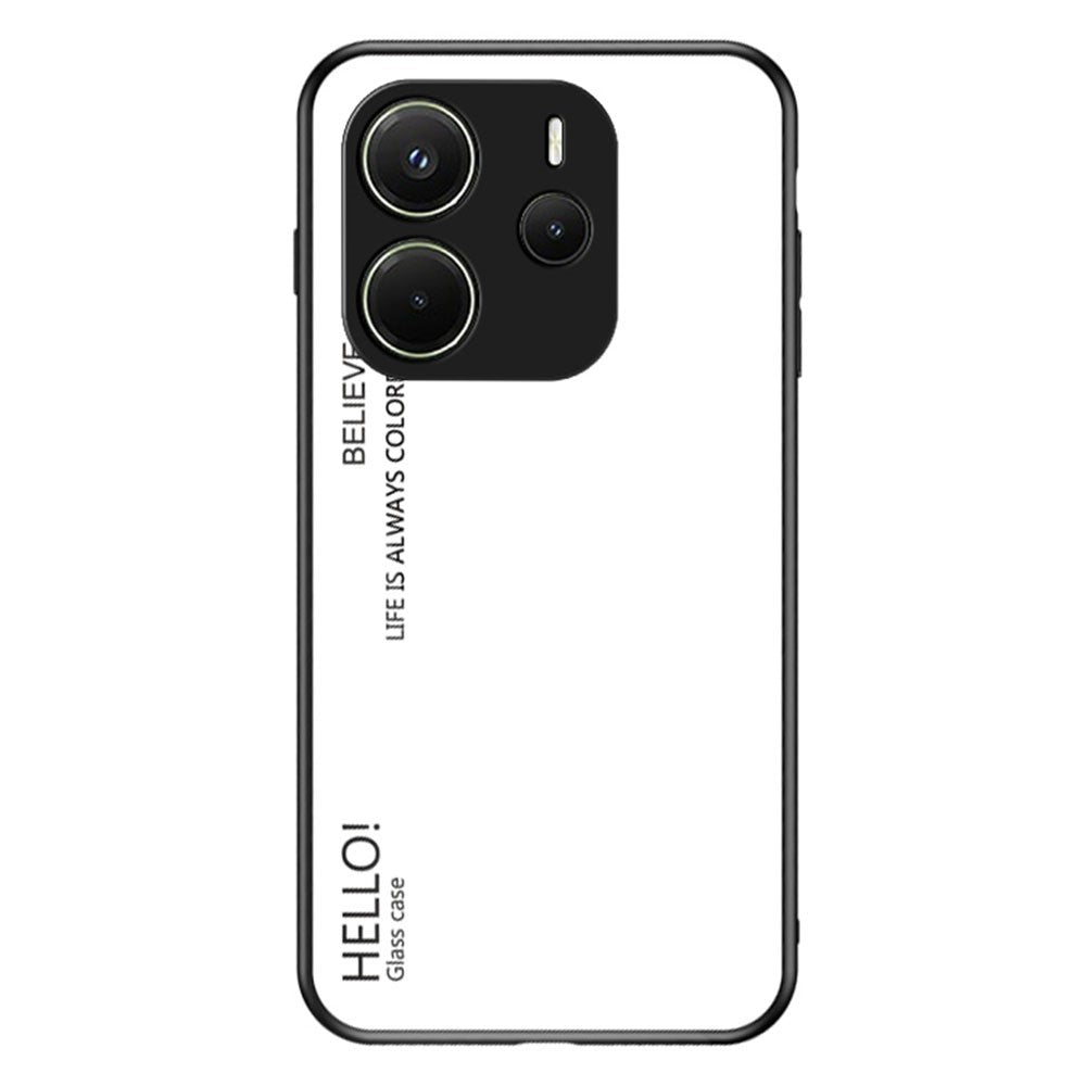 For Xiaomi Redmi Note 14 4G (163.25mm) Case Anti-Scratch Tempered Glass + PC+TPU Phone Cover