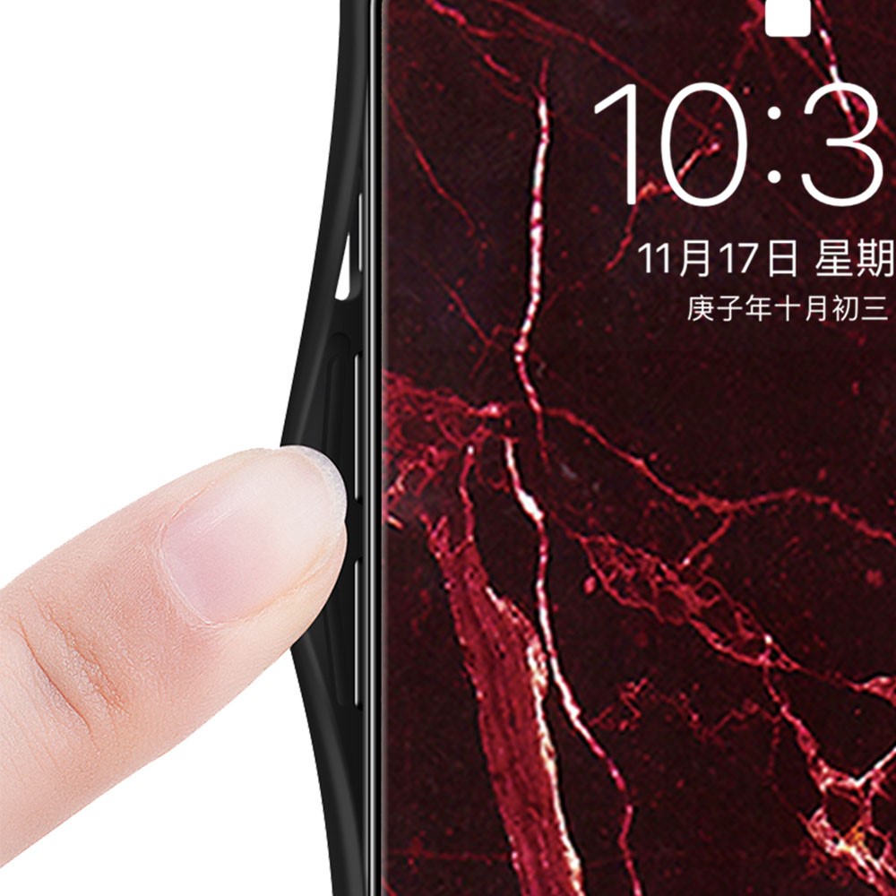 For Xiaomi Redmi Note 14 5G Case Marble Pattern Tempered Glass + PC + TPU Protective Phone Cover