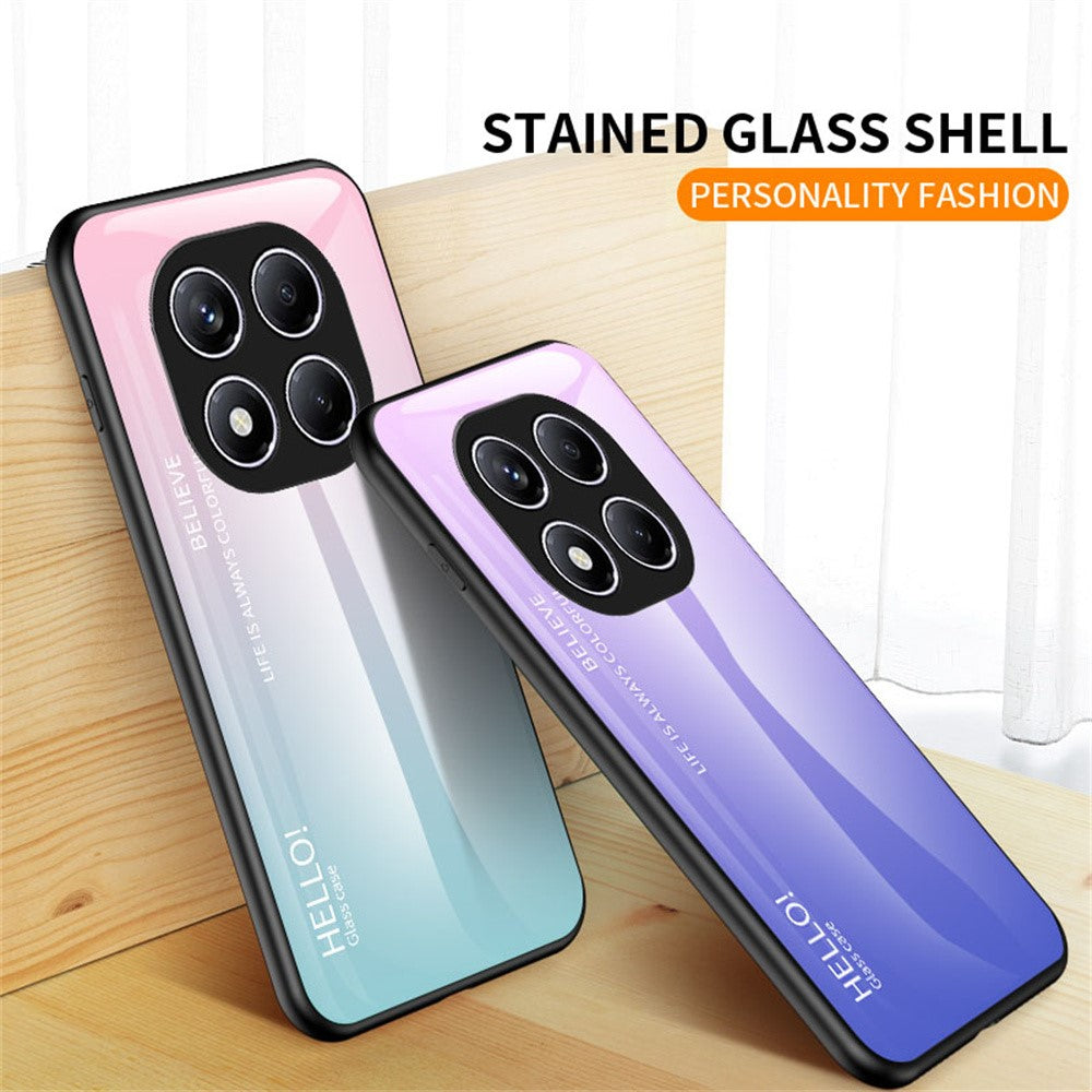 For Xiaomi Redmi Note 14 Pro 4G Case Anti-Scratch Tempered Glass + PC + TPU Phone Cover