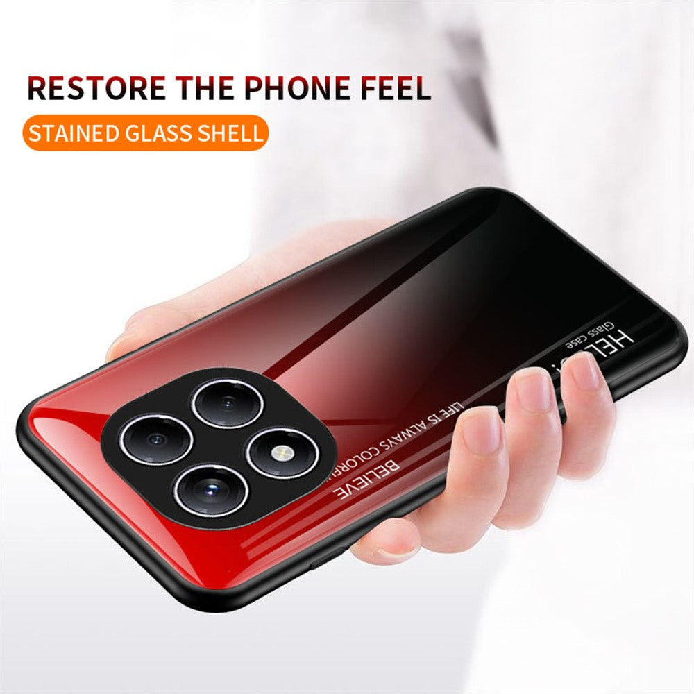 For Xiaomi Redmi Note 14 Pro 4G Case Anti-Scratch Tempered Glass + PC + TPU Phone Cover