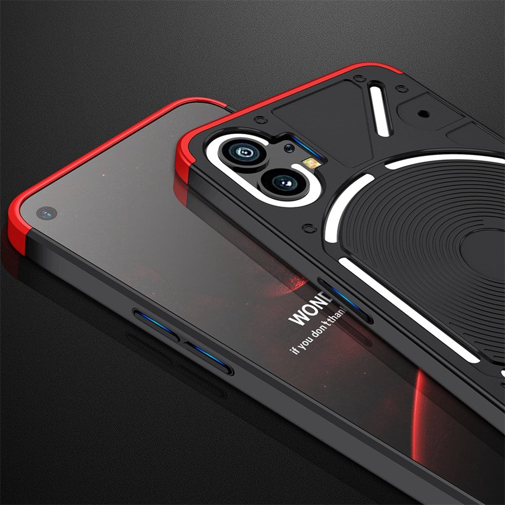 Nothing phone (1) 5G Handyhülle – Schlank, aus Hart-PC, 3-teilig, matte Oberfläche, stoßfeste Rückseite