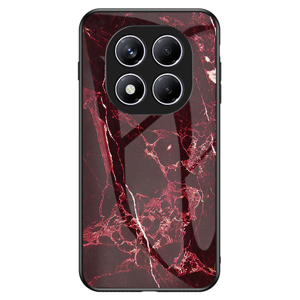 For Xiaomi Redmi Note 14 Pro 4G Case Marble Pattern Tempered Glass + PC + TPU Protective Phone Cover