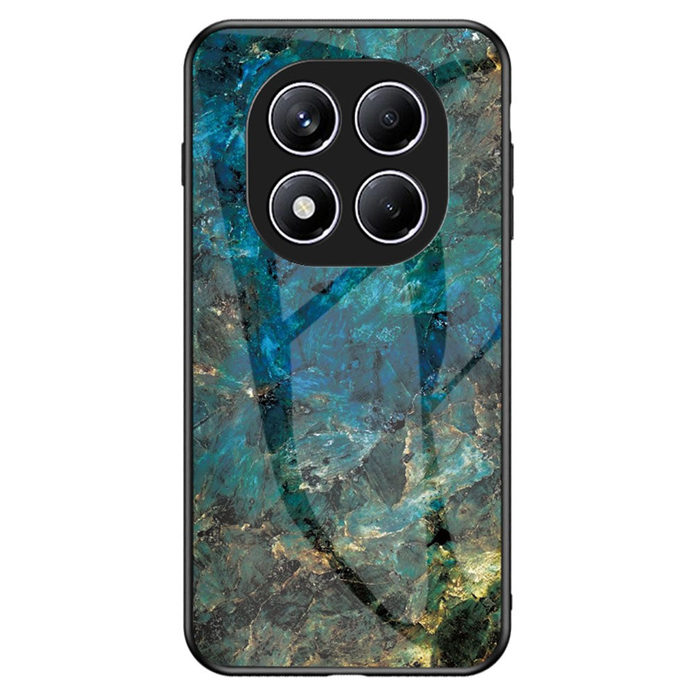For Xiaomi Redmi Note 14 Pro 4G Case Marble Pattern Tempered Glass + PC + TPU Protective Phone Cover