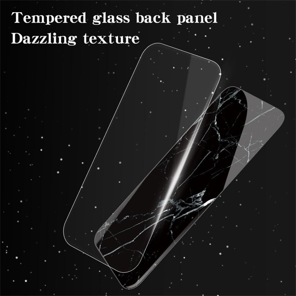 For Xiaomi Redmi Note 14 Pro 4G Case Marble Pattern Tempered Glass + PC + TPU Protective Phone Cover
