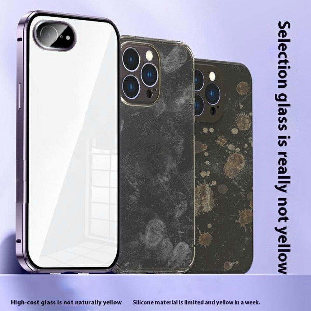iPhone 16e Anti-Spy Magnet-Hülle mit Metallrahmen