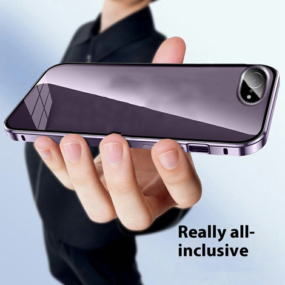 iPhone 16e Anti-Spy Magnet-Hülle mit Metallrahmen