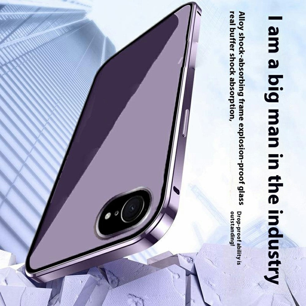 iPhone 16e Anti-Spy Magnet-Hülle mit Metallrahmen