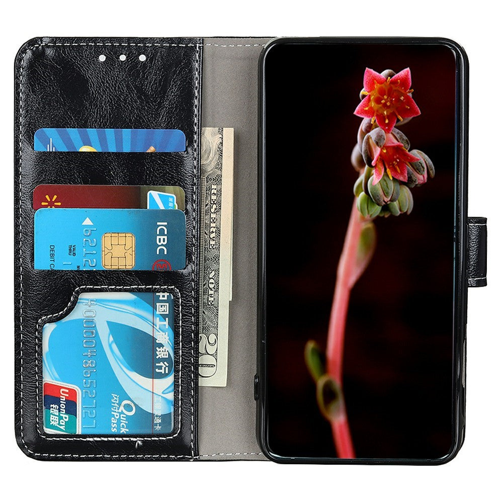 Wallet Case for Xiaomi Poco F7 Pro 5G / F7 Ultra 5G / Redmi K80 5G / K80 Pro 5G Leather Phone Cover Crazy Horse Texture