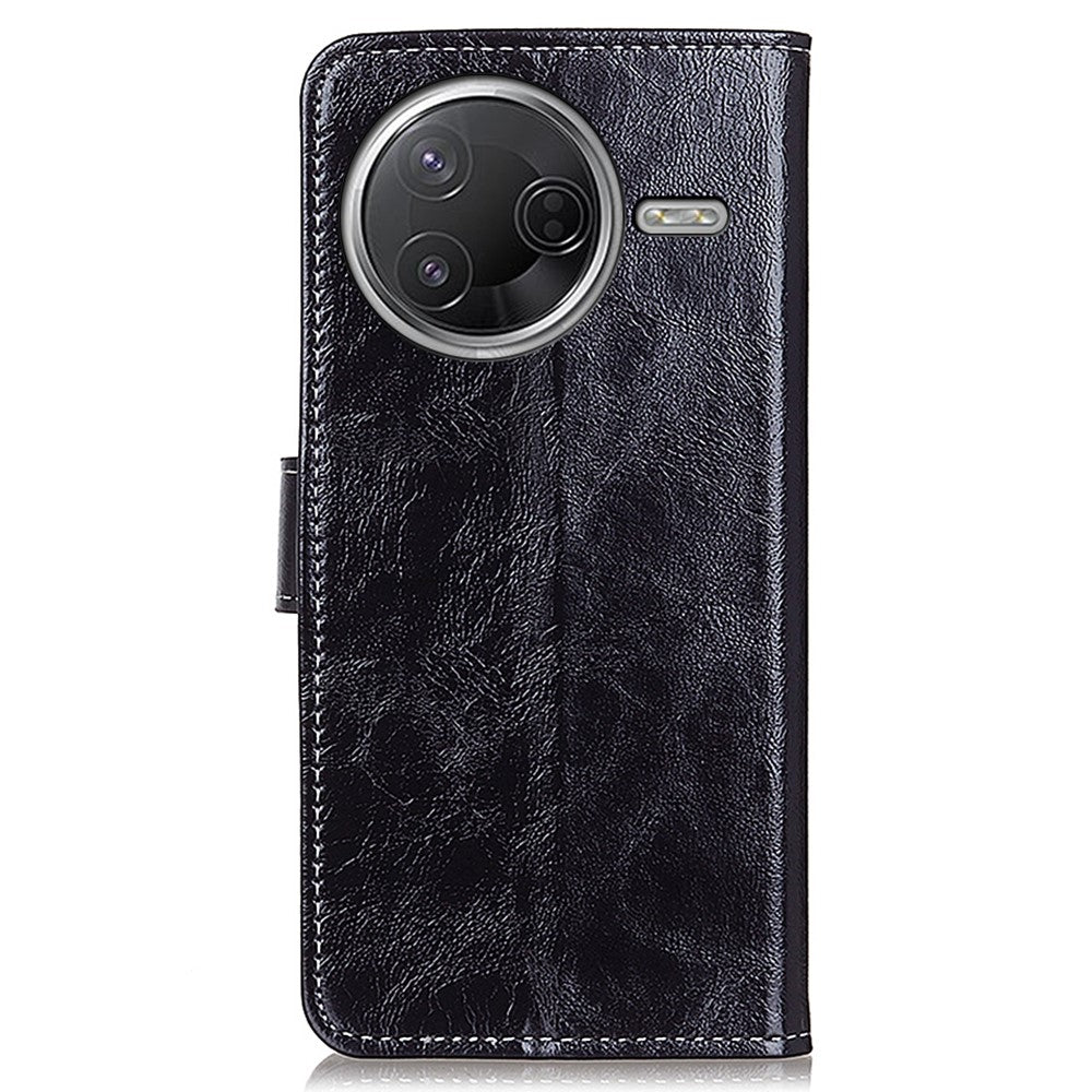 Wallet Case for Xiaomi Poco F7 Pro 5G / F7 Ultra 5G / Redmi K80 5G / K80 Pro 5G Leather Phone Cover Crazy Horse Texture