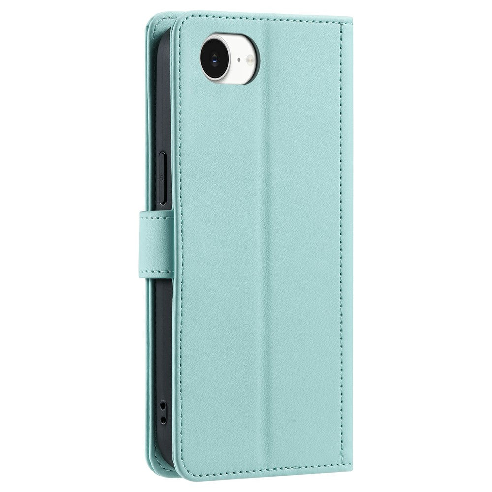 iPhone 16e Wallet-Hülle – Rautenmuster mit Geldbörsenfunktion & Riemen