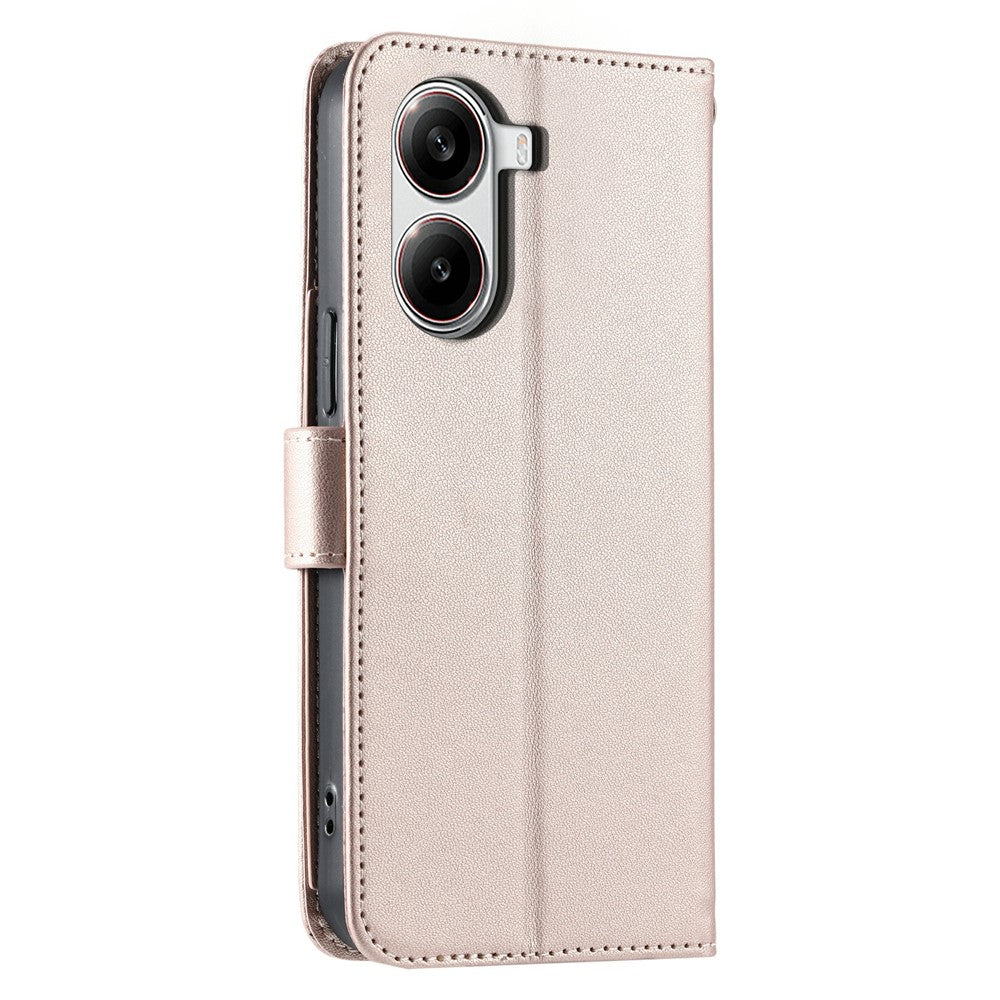 For Xiaomi Poco X7 Pro 5G  /  Redmi Turbo 4 5G Crossbody Leather Case Ring Buckle Wallet Stand Rhombus Mobile Cover