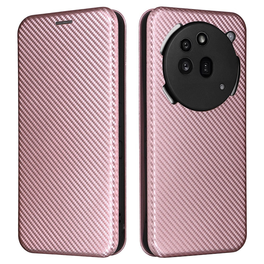 Nothing Phone (3a) Pro Wallet-Handyhülle – Mit Carbonfaser-Textur, Kartenhalter, Lederständer