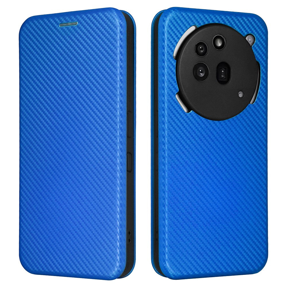 Nothing Phone (3a) Pro Wallet-Handyhülle – Mit Carbonfaser-Textur, Kartenhalter, Lederständer