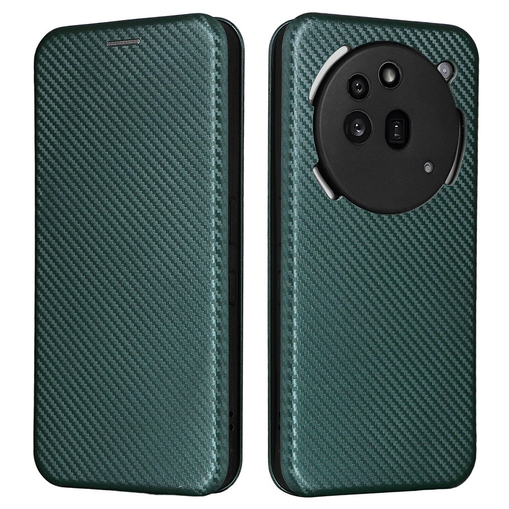 Nothing Phone (3a) Pro Wallet-Handyhülle – Mit Carbonfaser-Textur, Kartenhalter, Lederständer