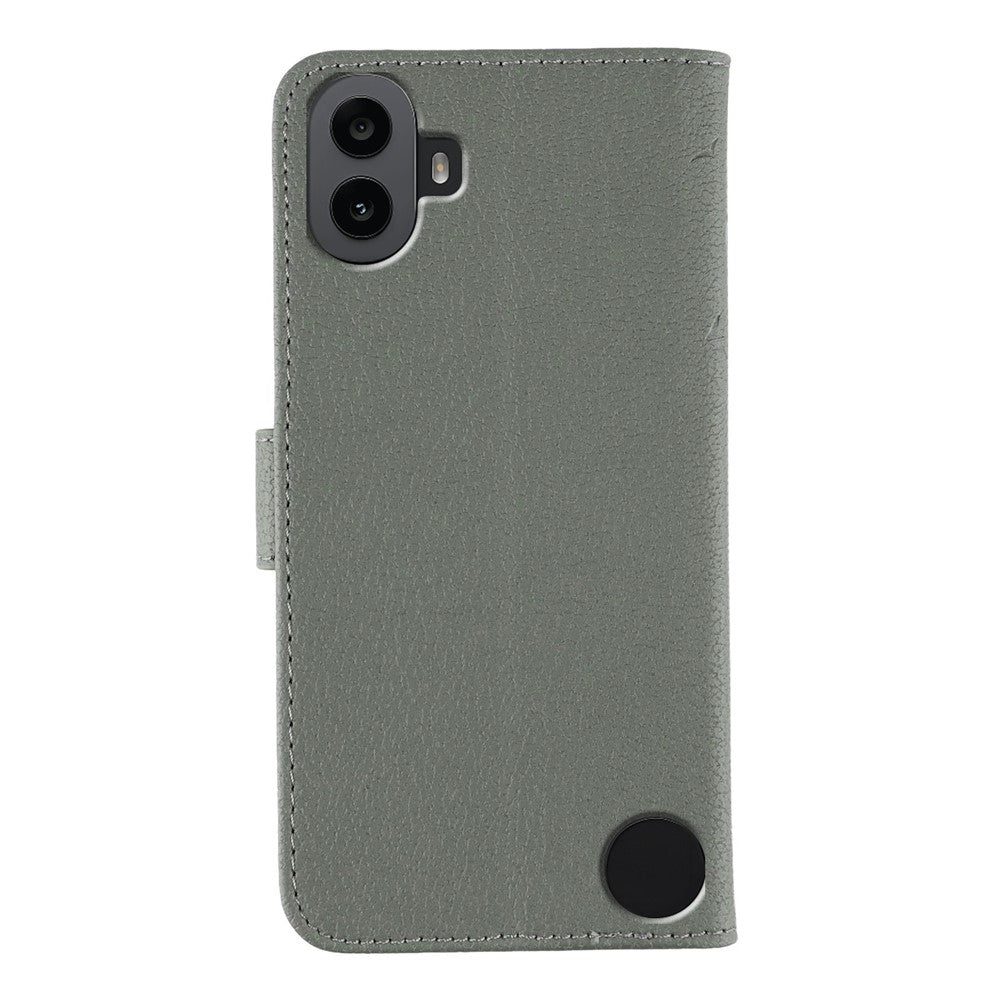 Nothing CMF Phone 1 Wallet-Handyhülle – Mit Federmuster, aus PU-Leder