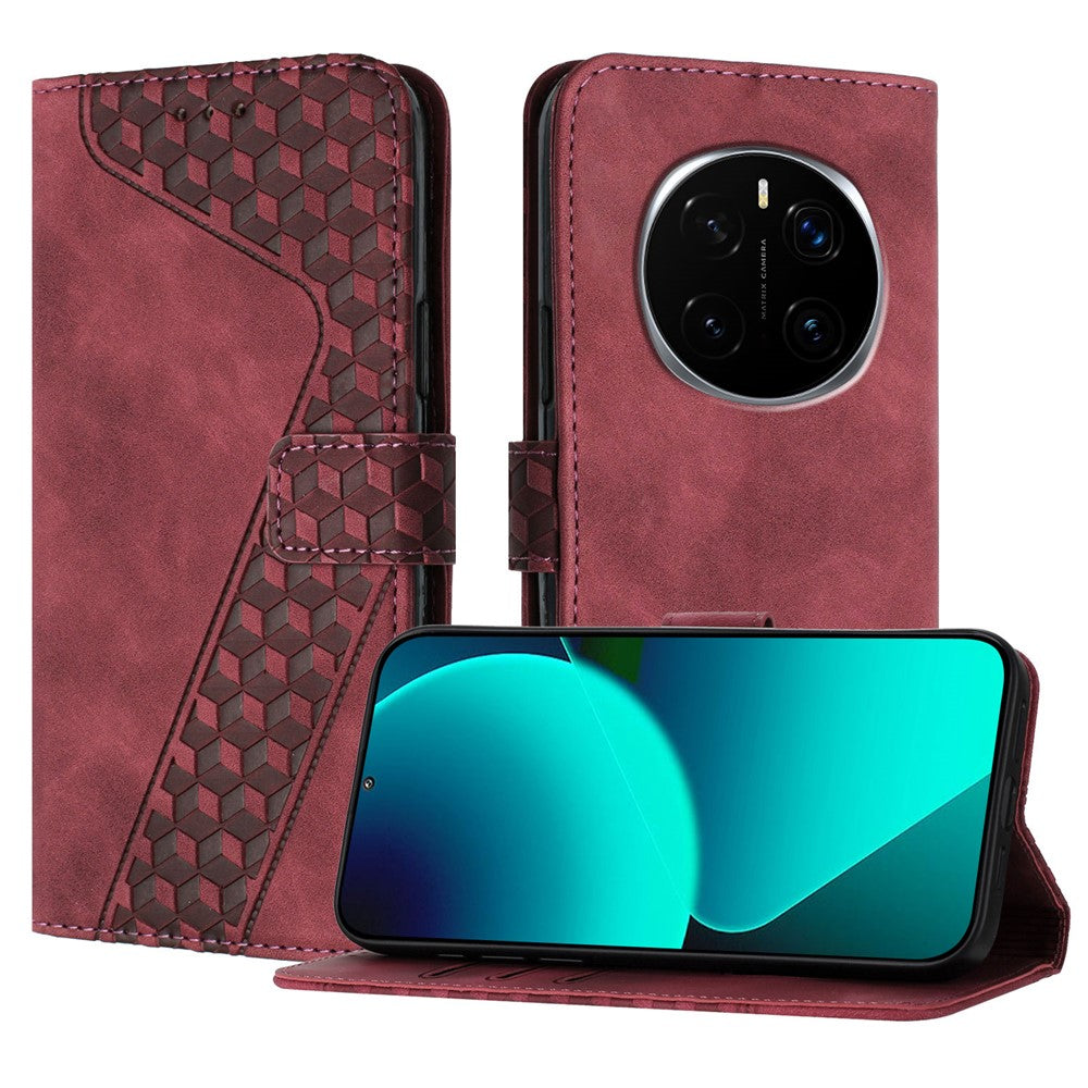 For Honor Magic7 Pro 5G Leather Case 7-Shaped Pattern Wallet Stand Shockproof Phone Cover
