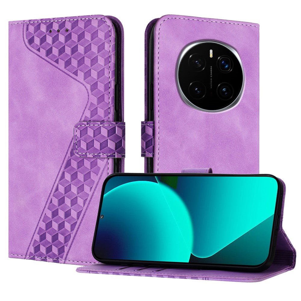 For Honor Magic7 Pro 5G Leather Case 7-Shaped Pattern Wallet Stand Shockproof Phone Cover