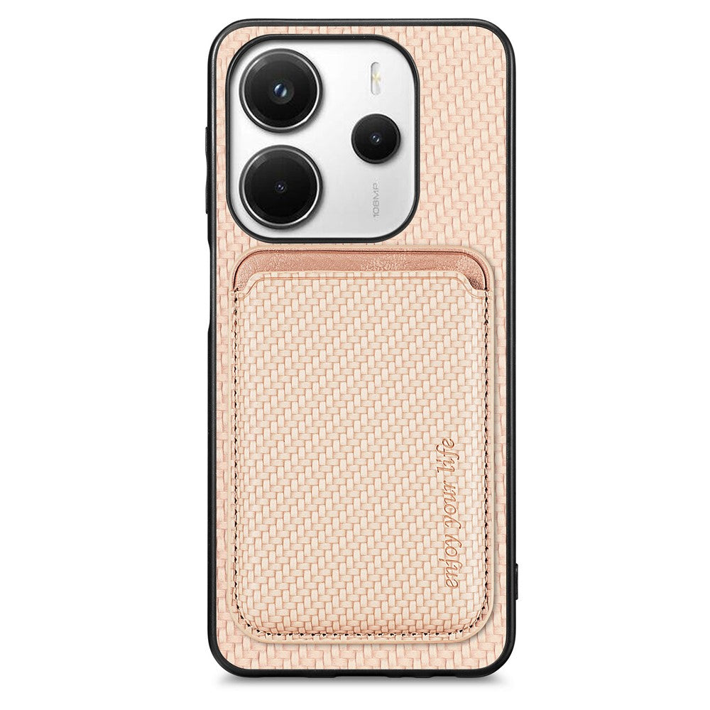 For Xiaomi Redmi Note 14 5G Case Magnetic Detachable Card Holder Phone Back Cover