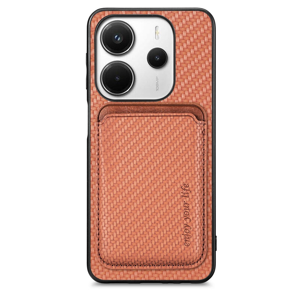 For Xiaomi Redmi Note 14 5G Case Magnetic Detachable Card Holder Phone Back Cover