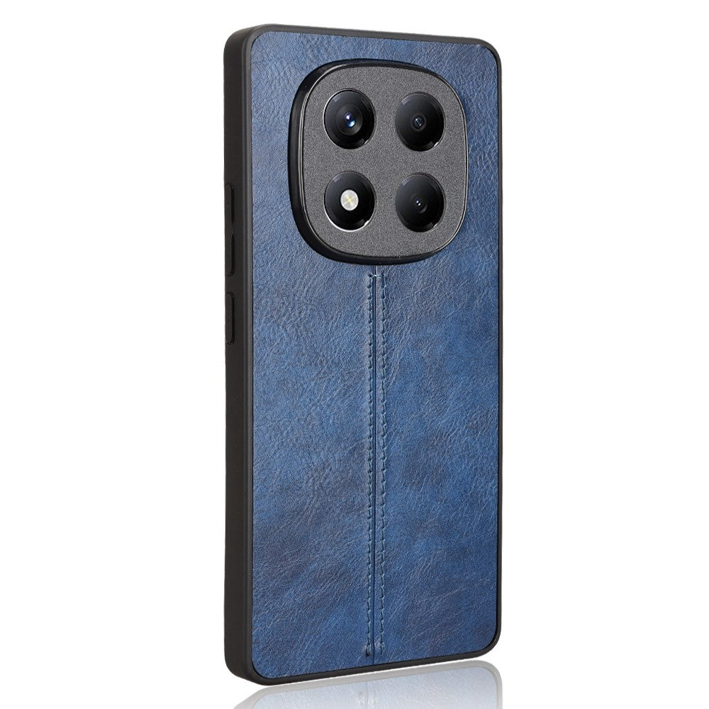 For Xiaomi Redmi Note 14 Pro 4G Case Cowhide Texture Leather + TPU + PC Phone Cover Stitching Line