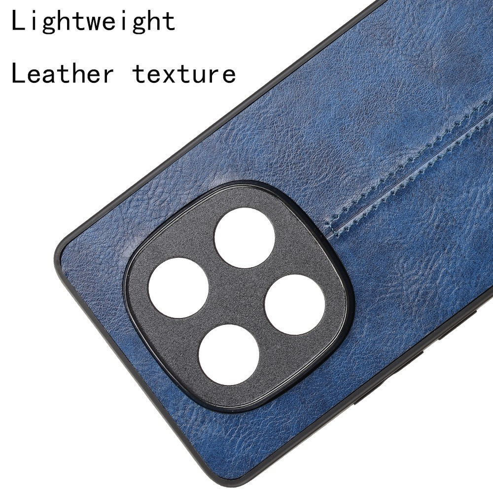 For Xiaomi Redmi Note 14 Pro 4G Case Cowhide Texture Leather + TPU + PC Phone Cover Stitching Line